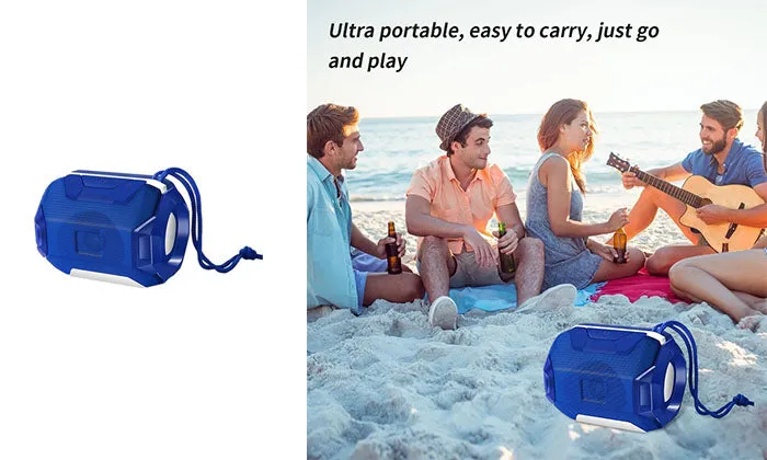 Portable Wirelessly BT Speaker With LEDs Light - Blue