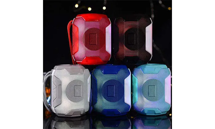 Portable Wirelessly BT Speaker With LEDs Light - Blue