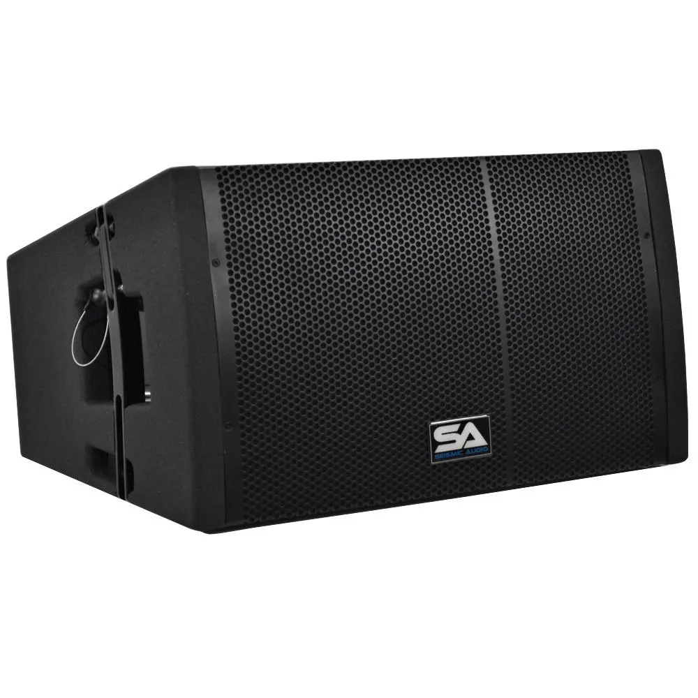 Powered 18 Inch Line Array Subwoofer, Two Powered 12 Inch Line Array Speakers and Mounting Pole