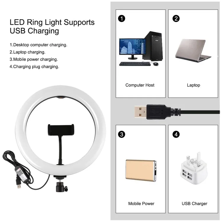 PULUZ 10.2 inch 26cm RGBW Light   1.65m Tripod Mount   Dual Phone Bracket Curved Surface USB RGBW Dimmable LED Ring Selfie Beauty Vlogging Video Light Live Broadcast Kits with Cold Shoe Tripod Ball Head & Phone Clamp & Remote Control