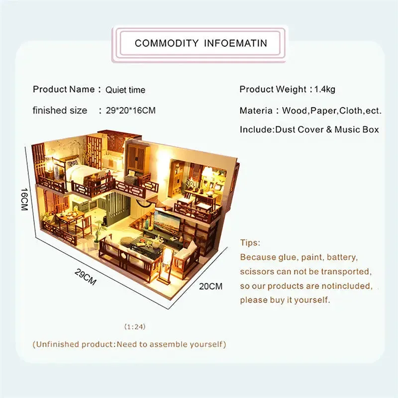 "Quiet Time" Miniature Dollhouse Kit