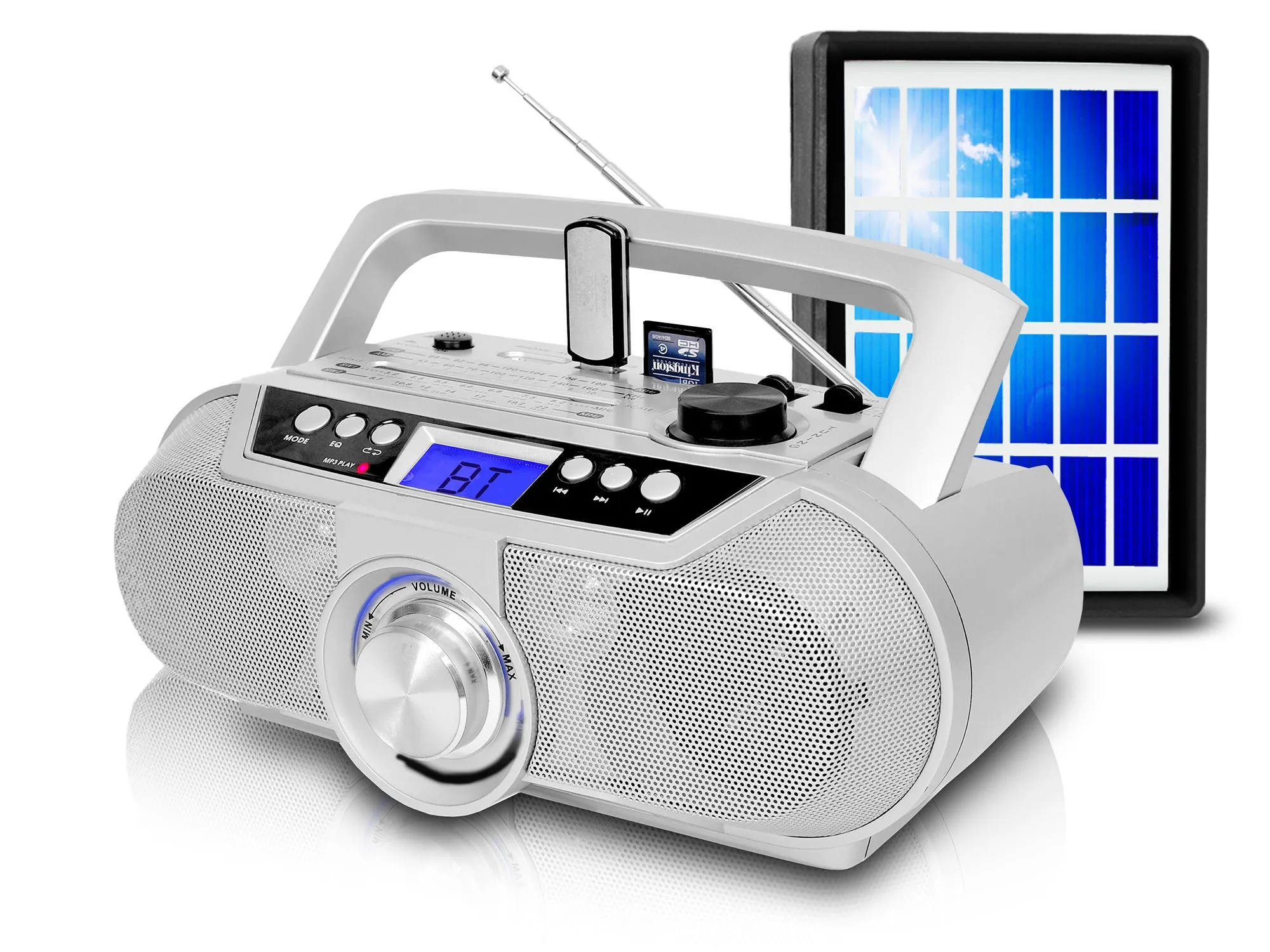 Rechargeable Bluetooth Portable Solar Powered Speaker with USB /SD Inputs