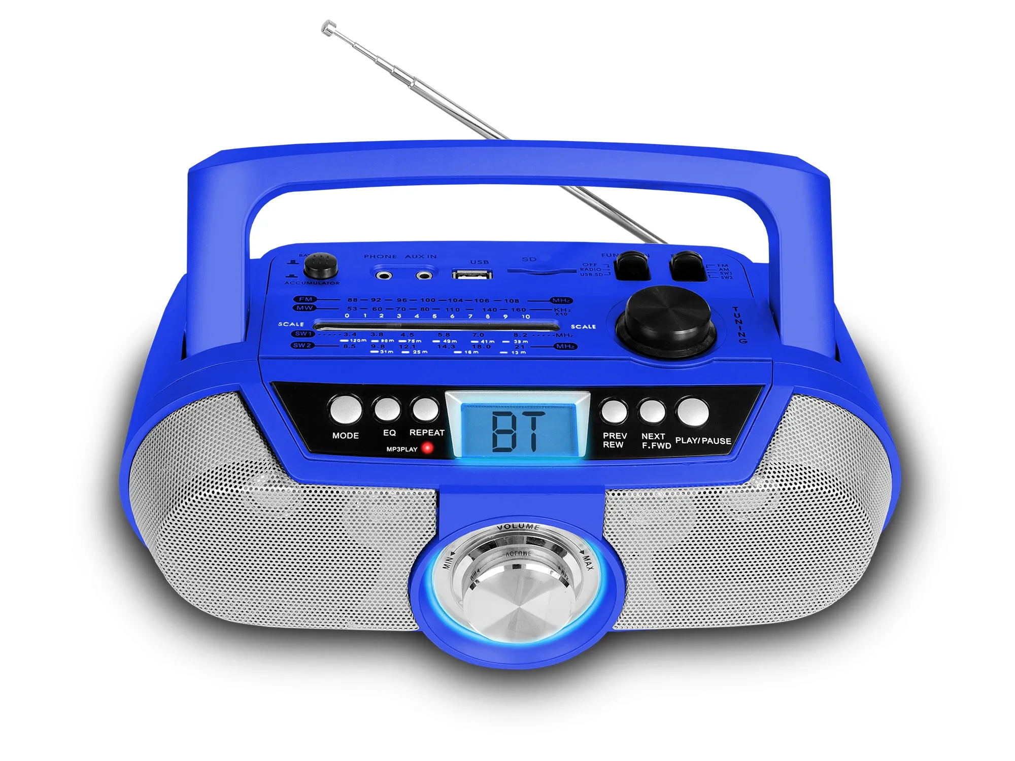 Rechargeable Bluetooth Portable Solar Powered Speaker with USB /SD Inputs
