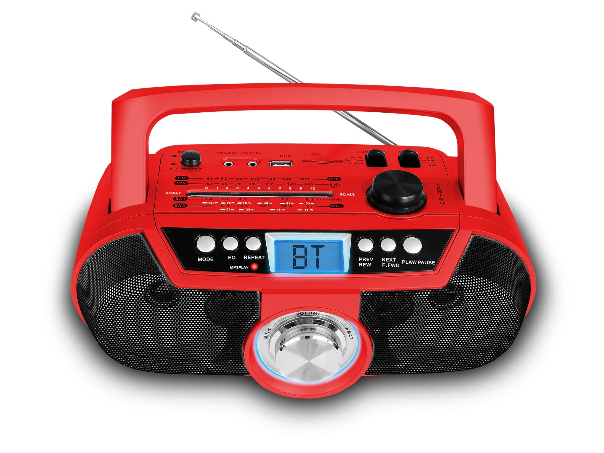 Rechargeable Bluetooth Portable Solar Powered Speaker with USB /SD Inputs