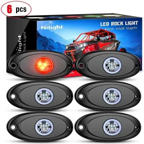 Red LED Rock Lights (6 Pcs)