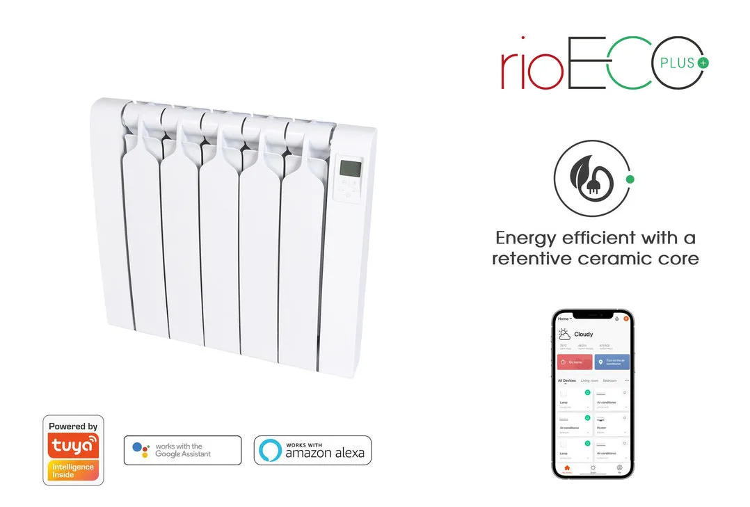 Rio Eco Plus - 1000W Ceramic Core Smart Electric Radiator