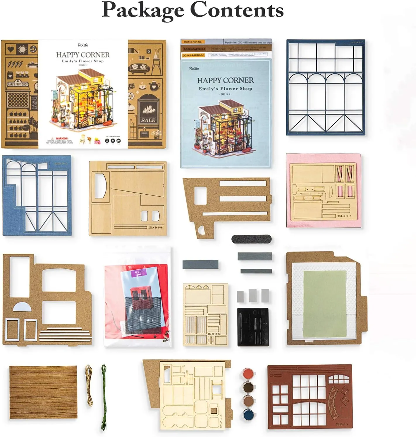 Rolife Emily’S Flower Shop 3D Diy Flowerist House Puzzle