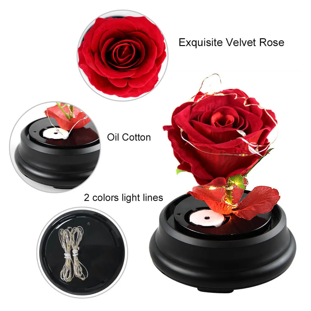 Rose Light Aromatherapy Oil Diffuser Christmas LED Rose Lamps