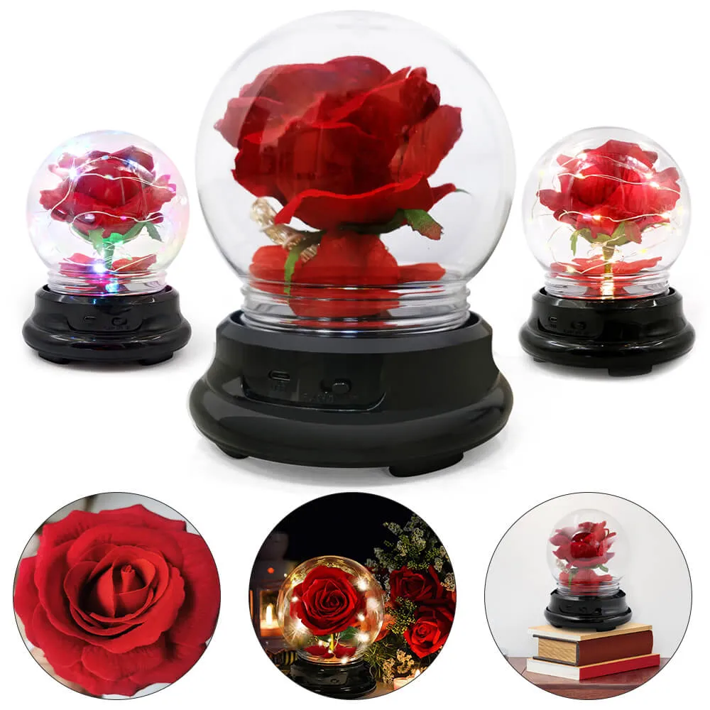 Rose Light Aromatherapy Oil Diffuser Christmas LED Rose Lamps