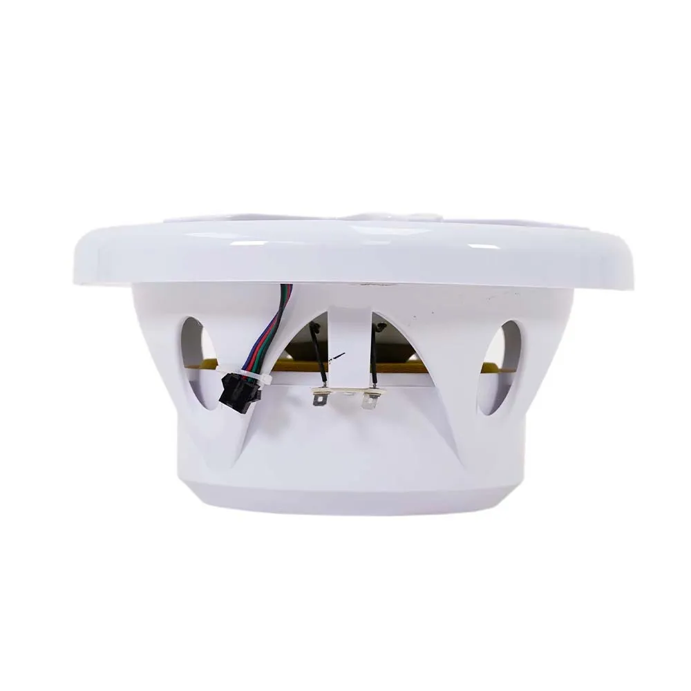 SA-08M01W-RGB - Pair of White 8 Inch 200 Watt 2-Way Waterproof Boat/Marine Speakers with RGB Lights