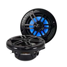 SA-525M01B-RGB - Pair of 5.25 Inch 100 Watt 2-Way Waterproof Boat/Marine Speakers with RGB Lights