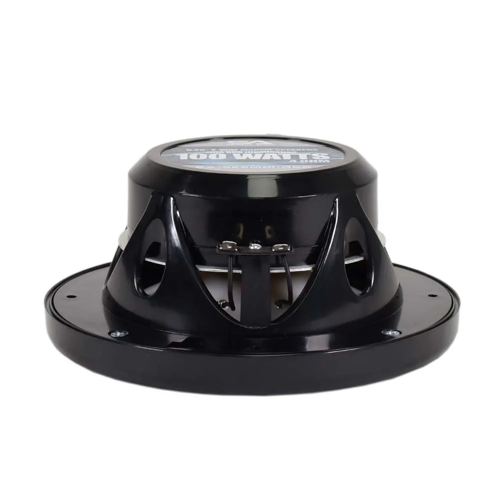 SA-525M01B-RGB - Pair of 5.25 Inch 100 Watt 2-Way Waterproof Boat/Marine Speakers with RGB Lights