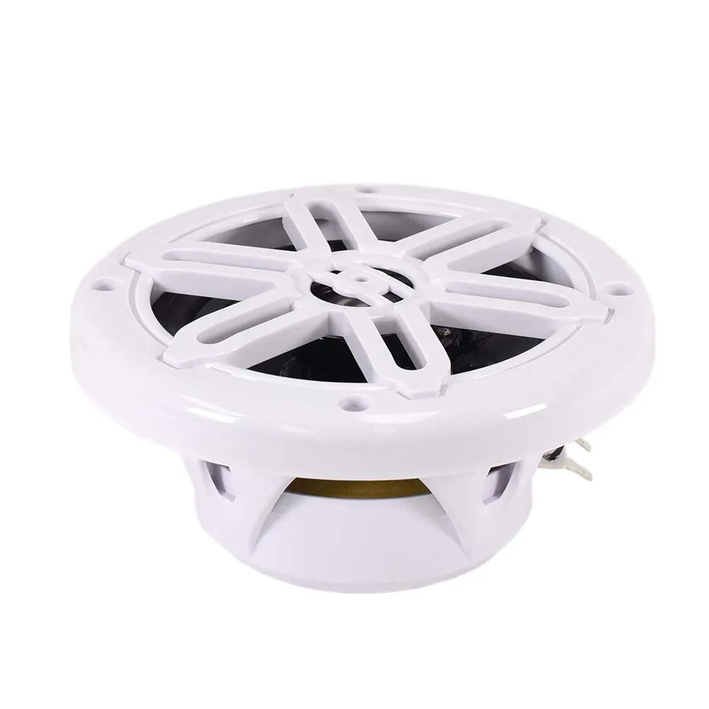 SA-525M01W - Pair of White 5.25 Inch 100 Watt 2-Way Waterproof Boat/Marine Speakers - 200 Watts Total