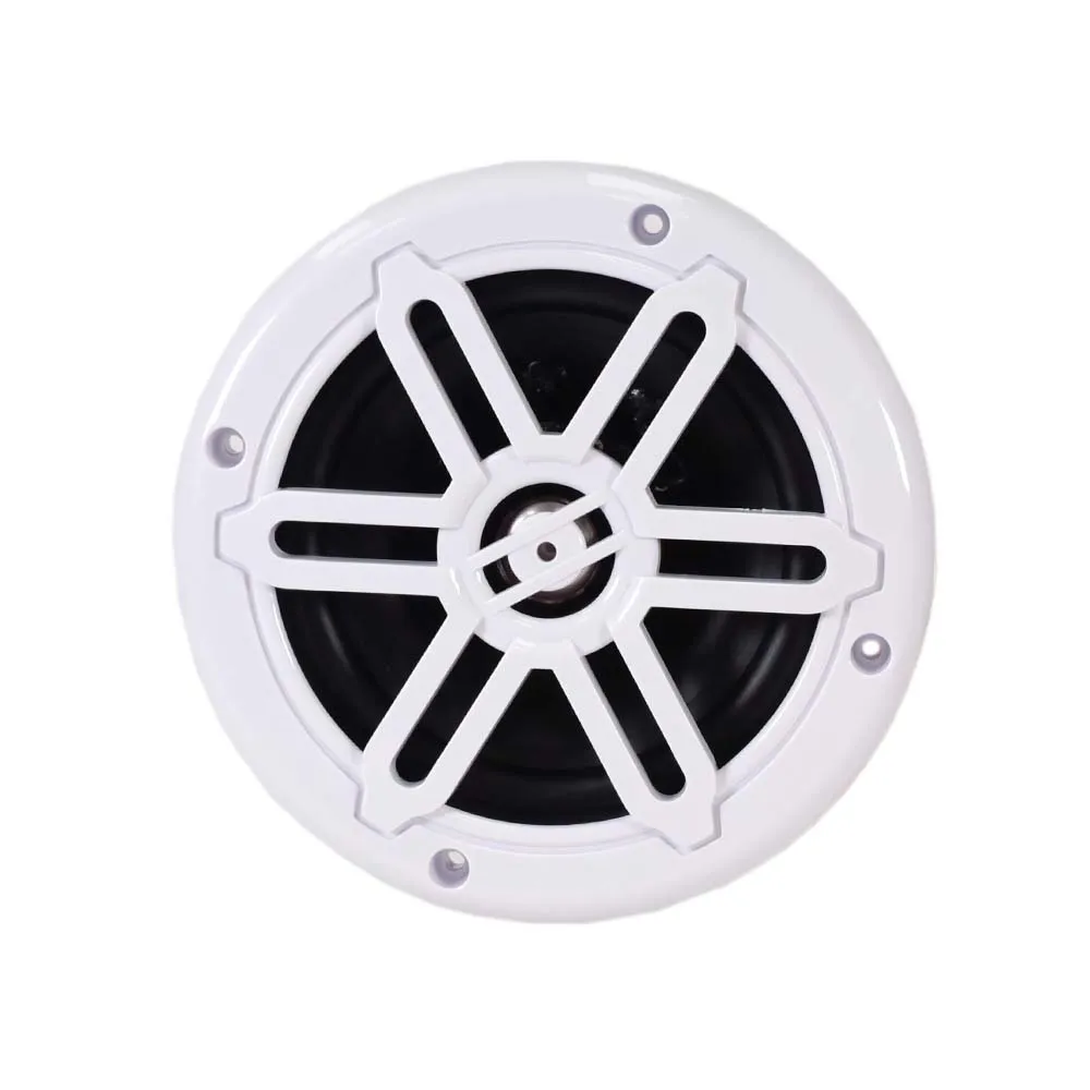 SA-525M01W - Pair of White 5.25 Inch 100 Watt 2-Way Waterproof Boat/Marine Speakers - 200 Watts Total