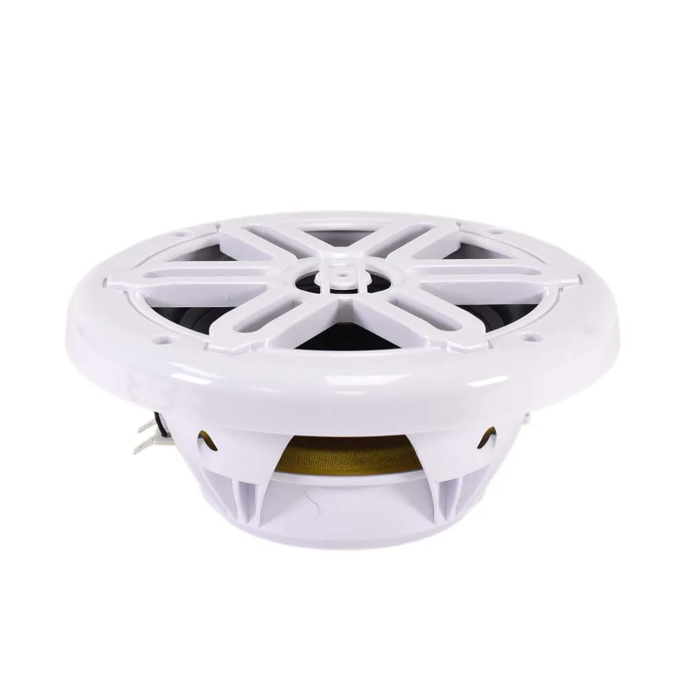 SA-65M01W - Pair of White 6.5 Inch 150 Watt 2-Way Waterproof Boat/Marine Speakers - 300 Watts Total