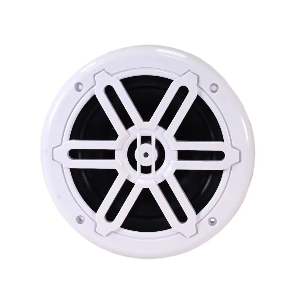 SA-65M01W - Pair of White 6.5 Inch 150 Watt 2-Way Waterproof Boat/Marine Speakers - 300 Watts Total