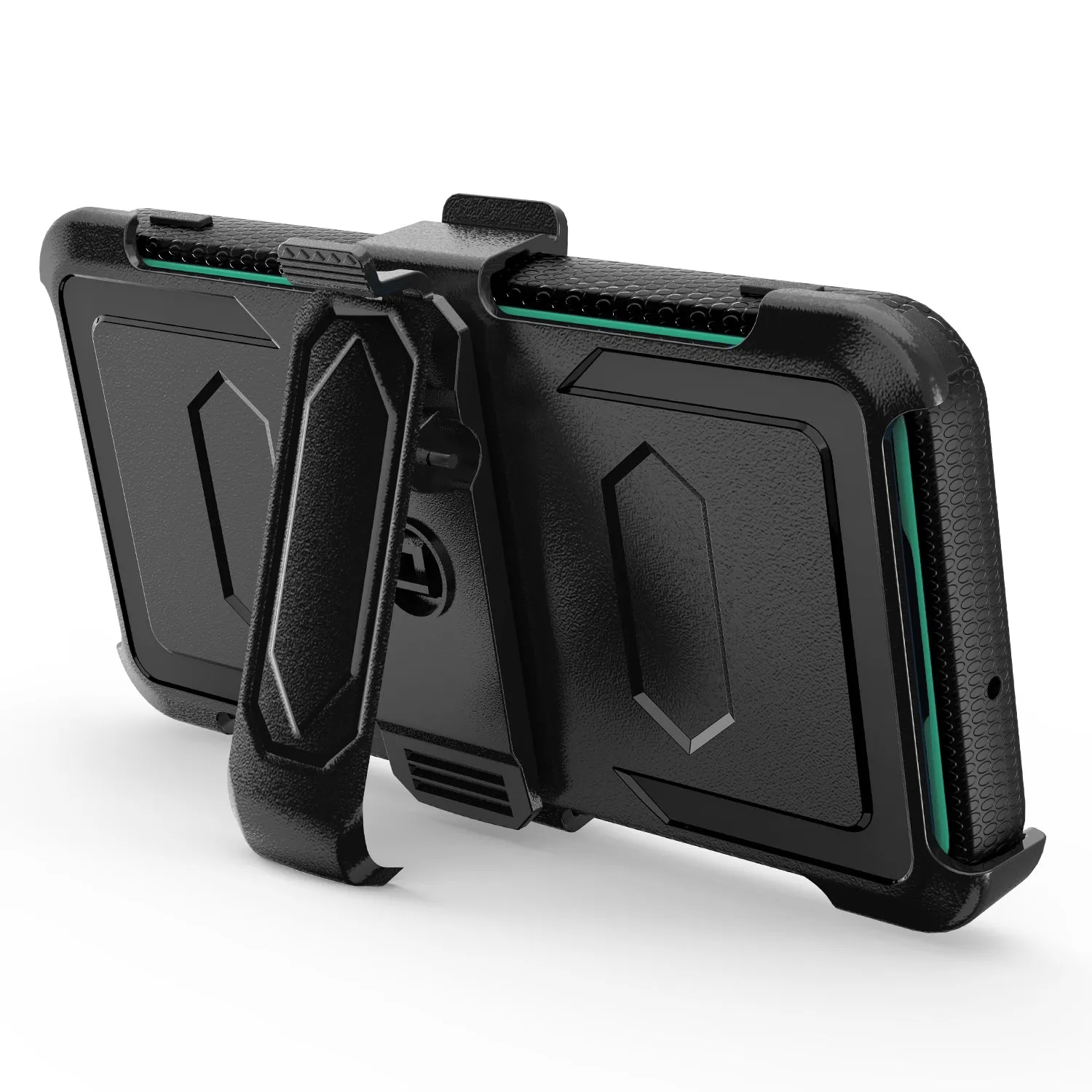 Samsung Galaxy A02s Case, Galaxy A02s Case, Triple Protection 3-1 w/ Built in Screen Protector Heavy Duty Holster Shell Combo Case - Teal