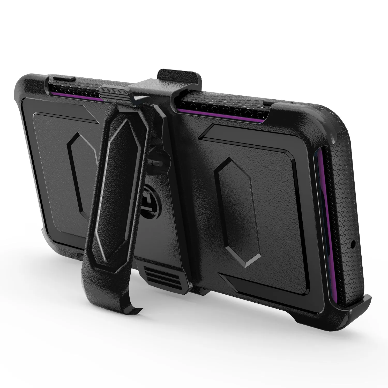 Samsung Galaxy A52 5G Case, Galaxy A52 5G Case, Triple Protection 3-1 w/ Built in Screen Protector Heavy Duty Holster Shell Combo Case - Purple