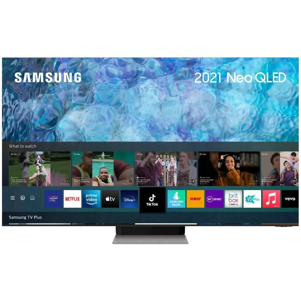 Samsung QE65QN900ATXXU (2021) Neo QLED HDR 3000 8K Ultra HD Smart TV, 65 inch with TVPlus-Freesat HD, Black