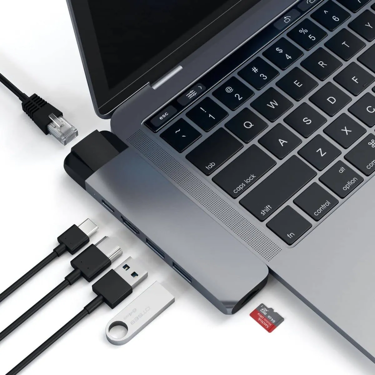 Satechi USB-C Pro Hub with Ethernet & 4K HDMI - Space Grey