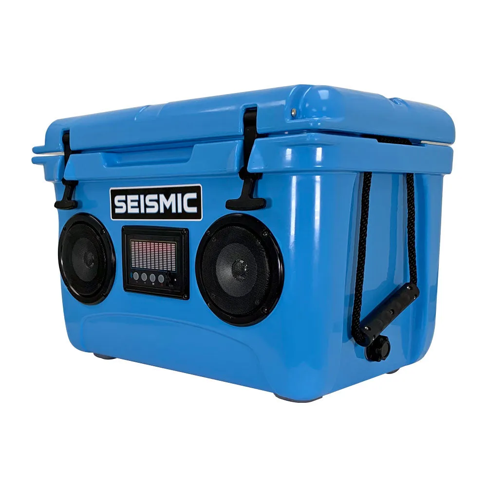SC37WS-Blue - 37 Quart Blue Hard Cooler Box with Built-In Bluetooth Speakers