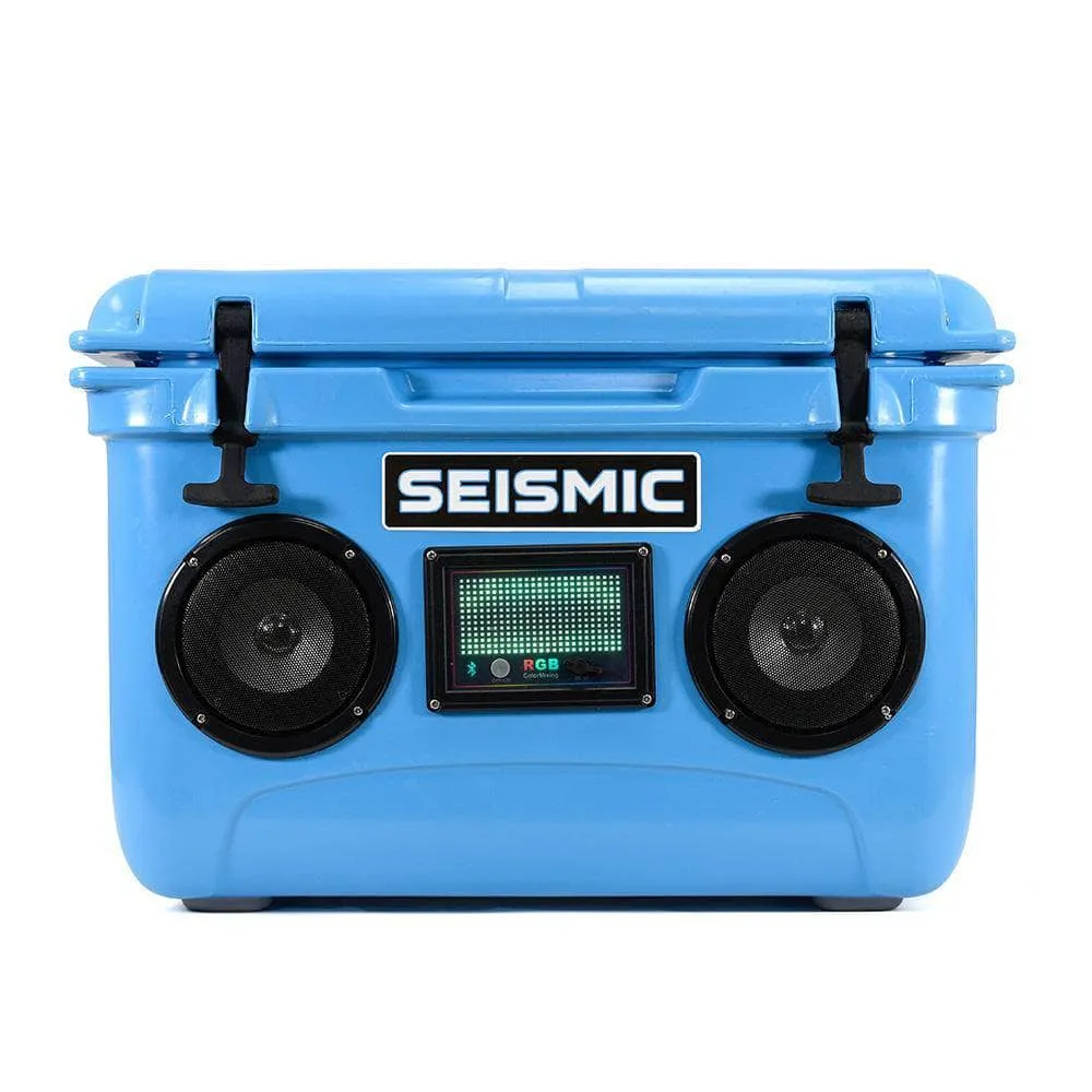 SC37WS-Blue - 37 Quart Blue Hard Cooler Box with Built-In Bluetooth Speakers