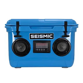 SC37WS-Blue - 37 Quart Blue Hard Cooler Box with Built-In Bluetooth Speakers