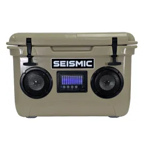 SC37WS-Tan - 37 Quart Tan Hard Cooler Box with Built-In Bluetooth Speakers