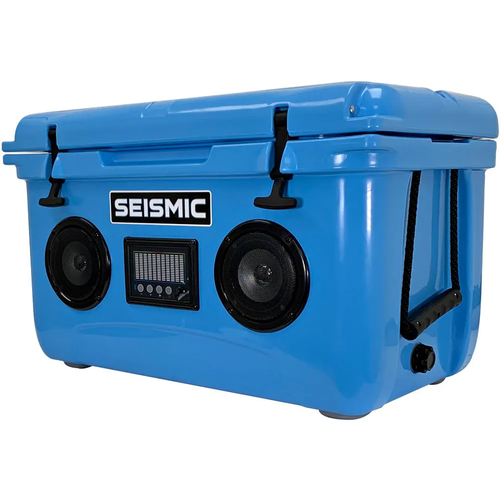 SC48WS-Blue - 48 Quart Blue Hard Cooler Box with Built-In Bluetooth Speakers
