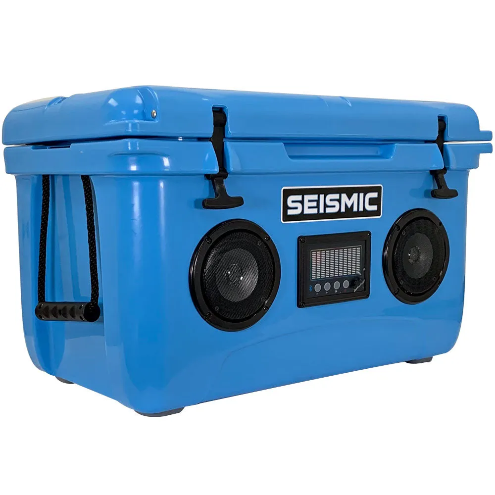 SC48WS-Blue - 48 Quart Blue Hard Cooler Box with Built-In Bluetooth Speakers