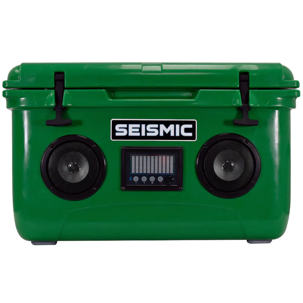 SC48WS-Green - 48 Quart Green Hard Cooler Box with Built-In Bluetooth Speakers