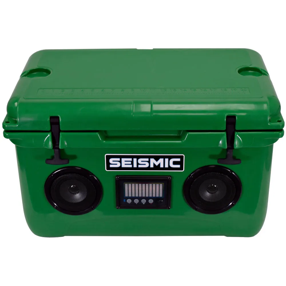 SC48WS-Green - 48 Quart Green Hard Cooler Box with Built-In Bluetooth Speakers