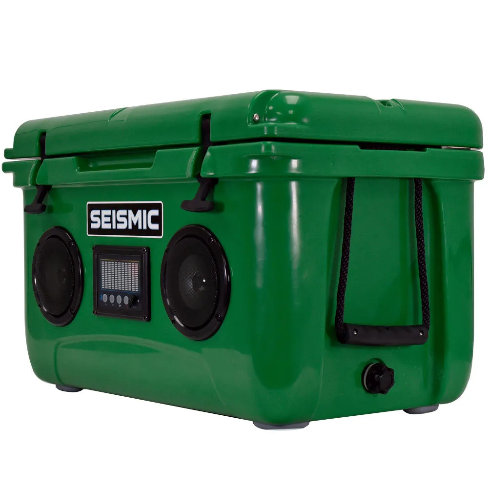 SC48WS-Green - 48 Quart Green Hard Cooler Box with Built-In Bluetooth Speakers
