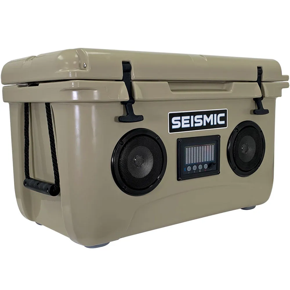 SC48WS-Tan - 48 Quart Tan Hard Cooler Box with Built-In Bluetooth Speakers