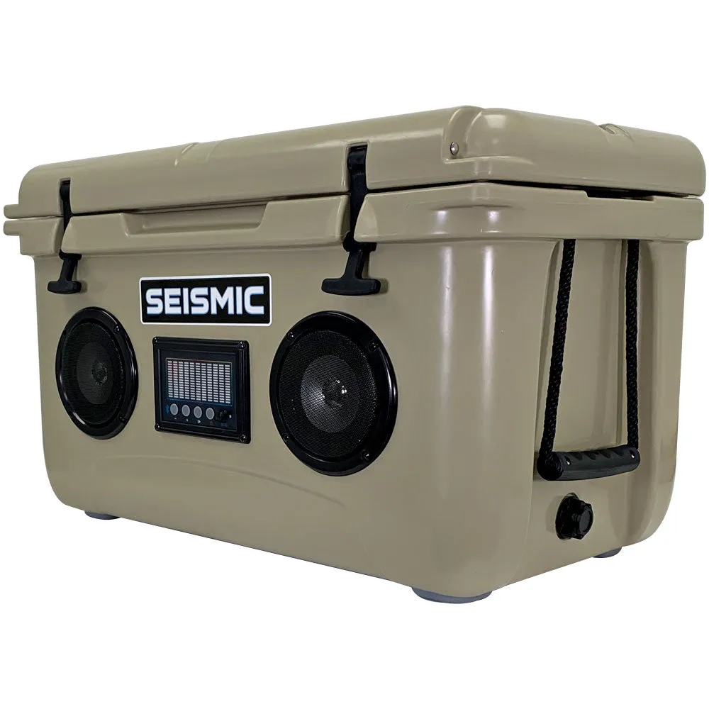 SC48WS-Tan - 48 Quart Tan Hard Cooler Box with Built-In Bluetooth Speakers