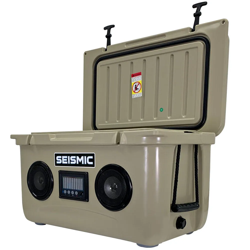 SC48WS-Tan - 48 Quart Tan Hard Cooler Box with Built-In Bluetooth Speakers