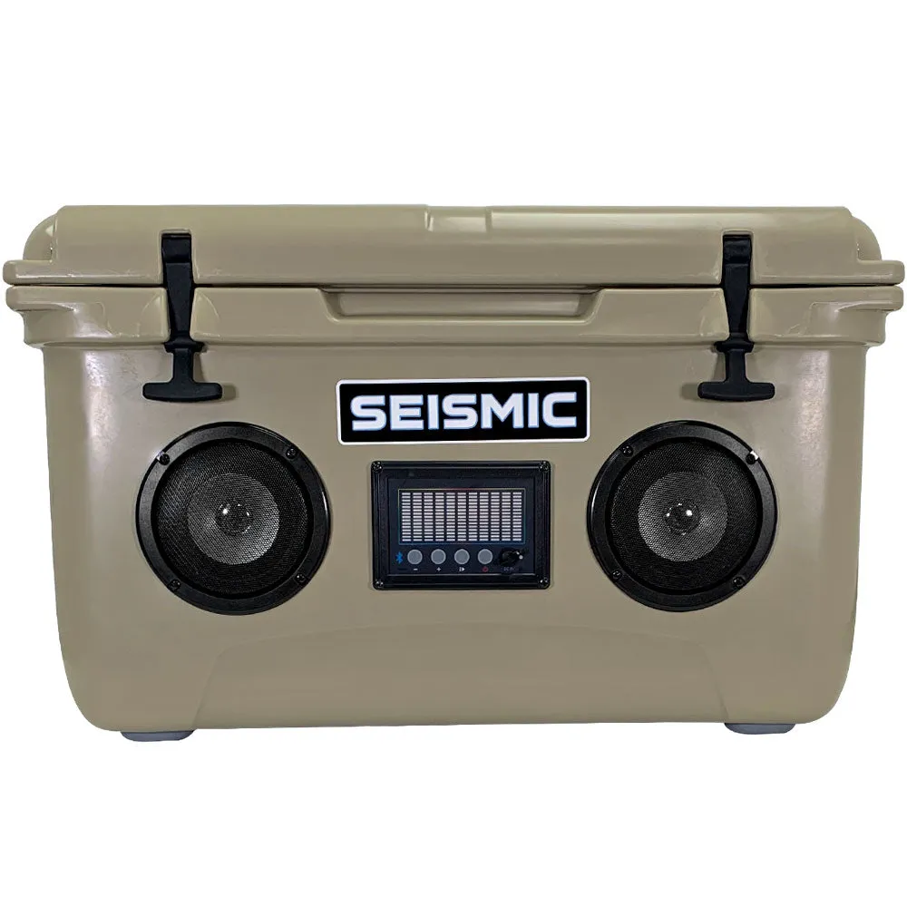 SC48WS-Tan - 48 Quart Tan Hard Cooler Box with Built-In Bluetooth Speakers