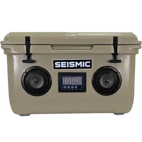 SC48WS-Tan - 48 Quart Tan Hard Cooler Box with Built-In Bluetooth Speakers