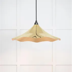Smooth Brass Flora Pendant | From The Anvil