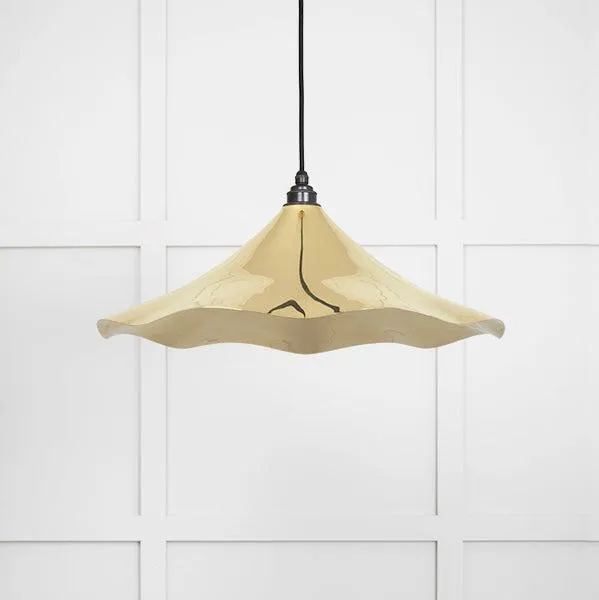 Smooth Brass Flora Pendant | From The Anvil