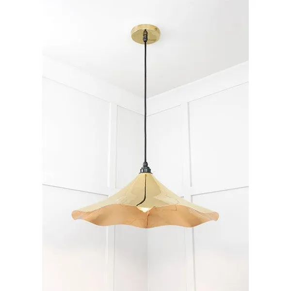 Smooth Brass Flora Pendant | From The Anvil