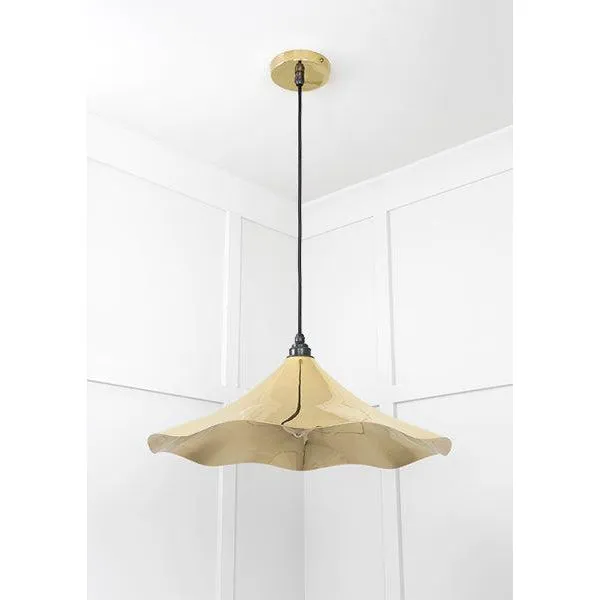 Smooth Brass Flora Pendant | From The Anvil