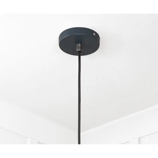 Smooth Brass Flora Pendant in Soot | From The Anvil