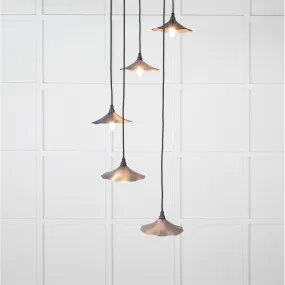 Smooth Copper Flora Cluster Pendant in Slate | From The Anvil