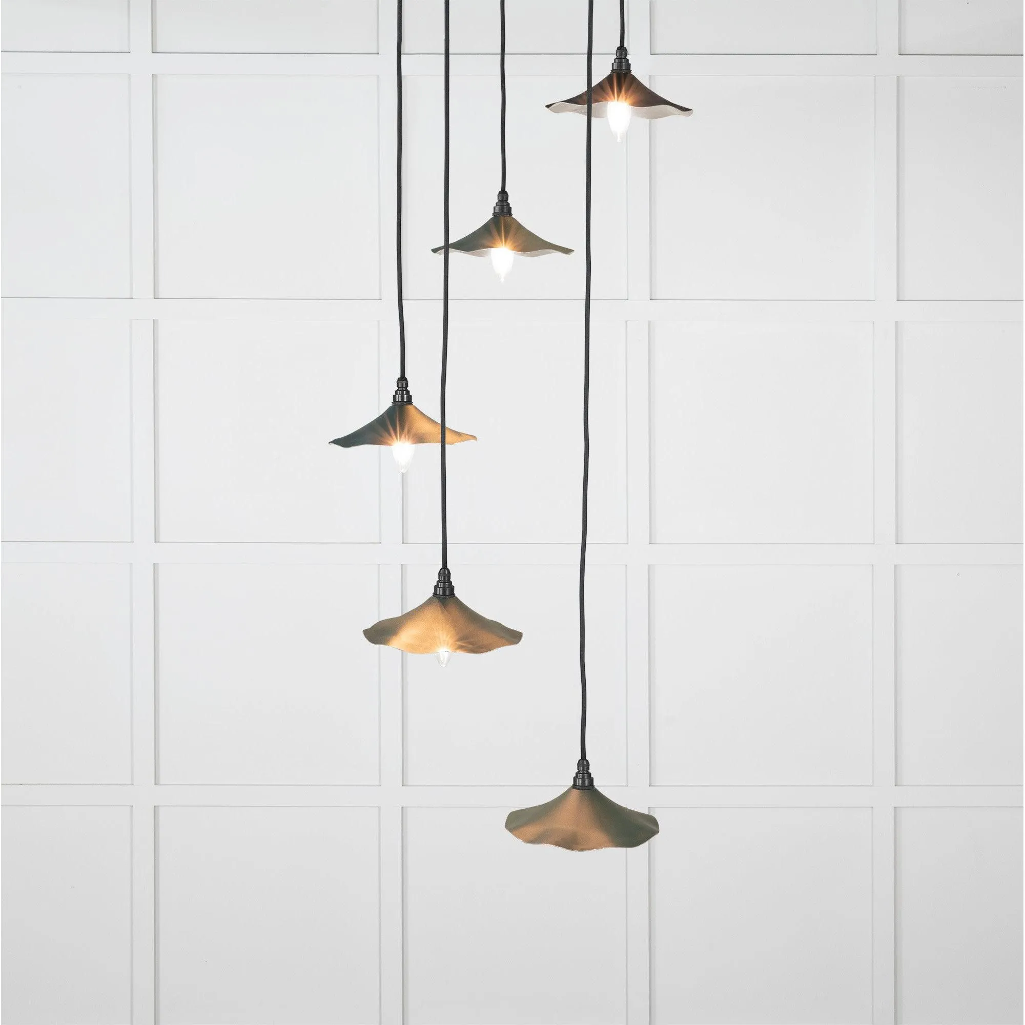 Smooth Nickel Flora Cluster Pendant in Dingle | From The Anvil