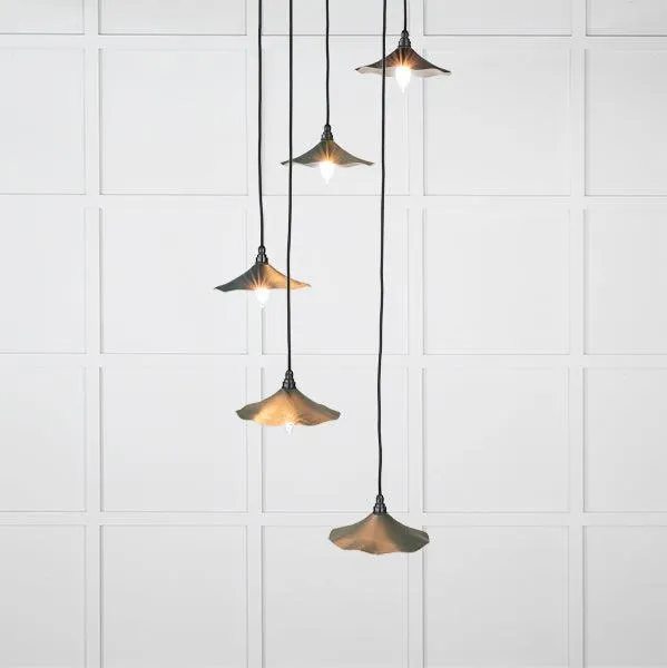 Smooth Nickel Flora Cluster Pendant in Dingle | From The Anvil