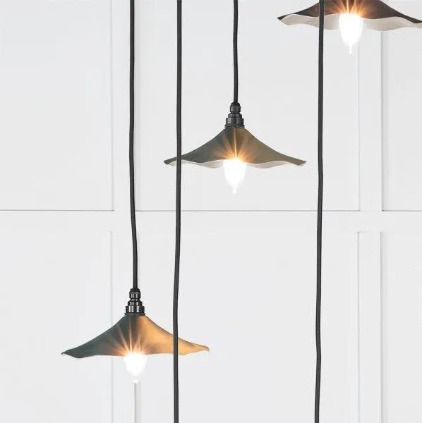 Smooth Nickel Flora Cluster Pendant in Dingle | From The Anvil