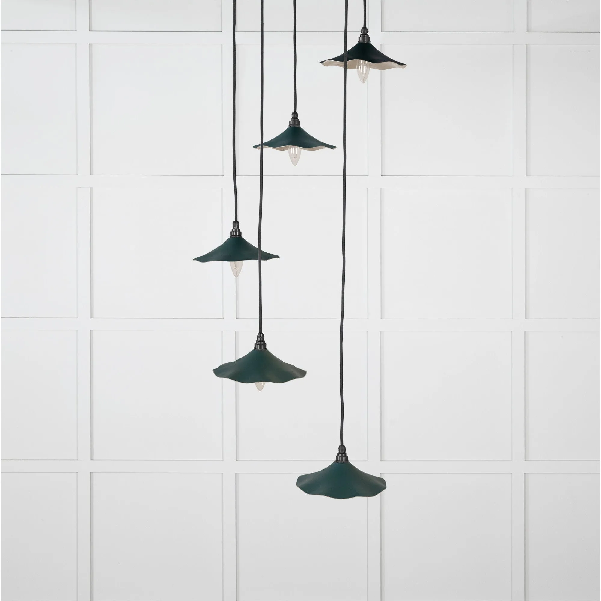 Smooth Nickel Flora Cluster Pendant in Dingle | From The Anvil