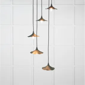 Smooth Nickel Flora Cluster Pendant in Dingle | From The Anvil