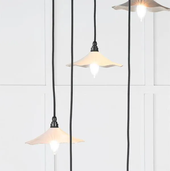 Smooth Nickel Flora Cluster Pendant in Teasel | From The Anvil
